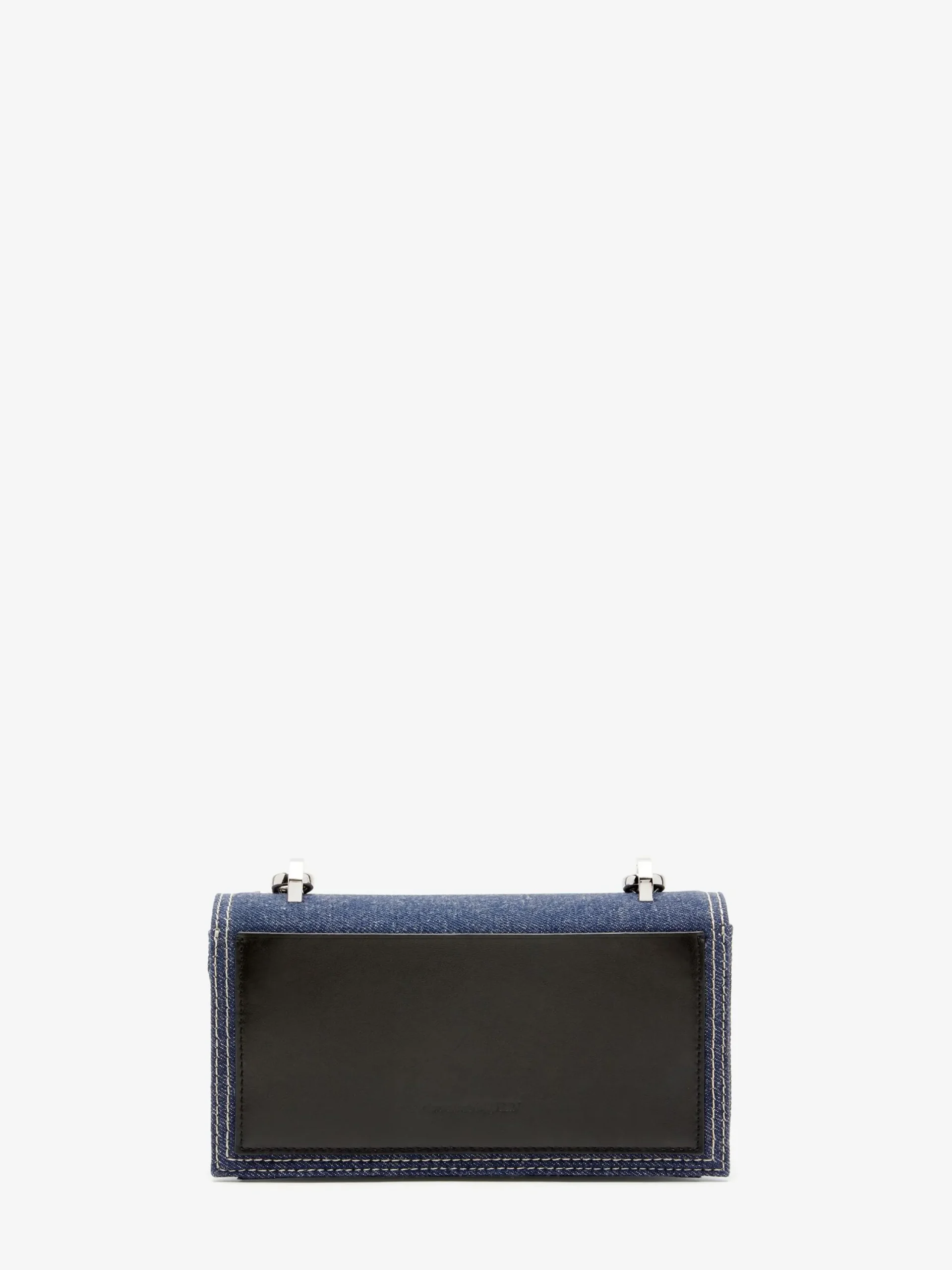 Fashion Alexander McQueen Men's The Knuckle Satchel in Denim/Black