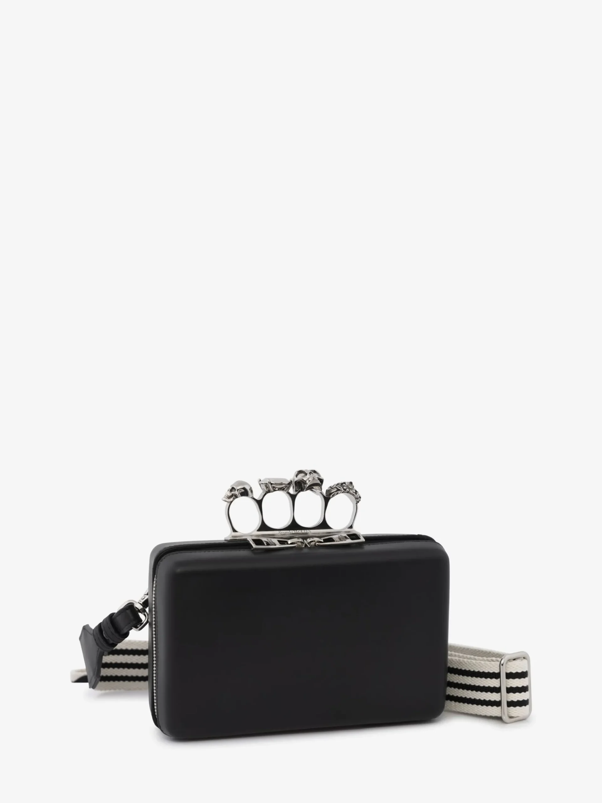 Store Alexander McQueen Men's The Knuckle Twisted Clutch in Black