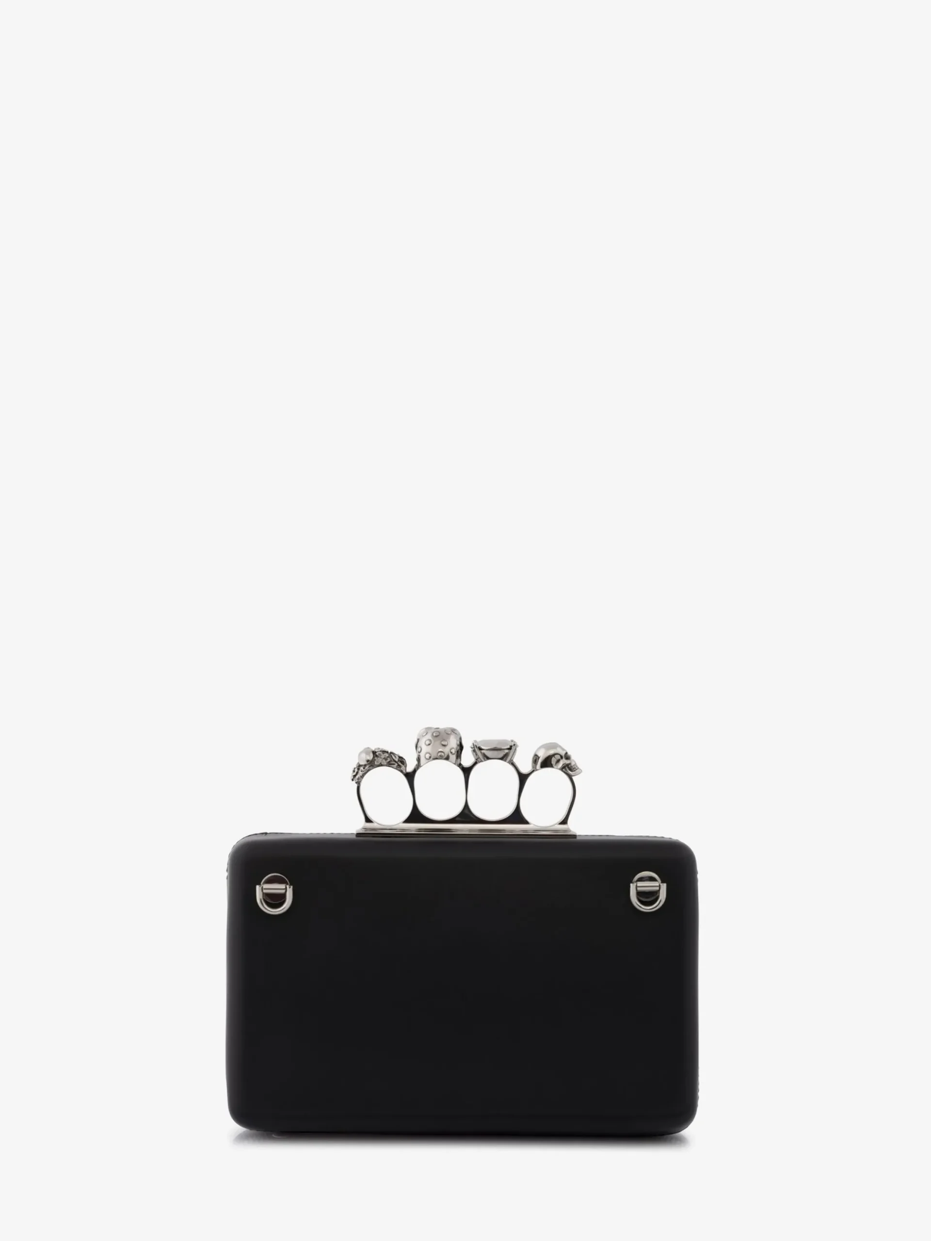Store Alexander McQueen Men's The Knuckle Twisted Clutch in Black