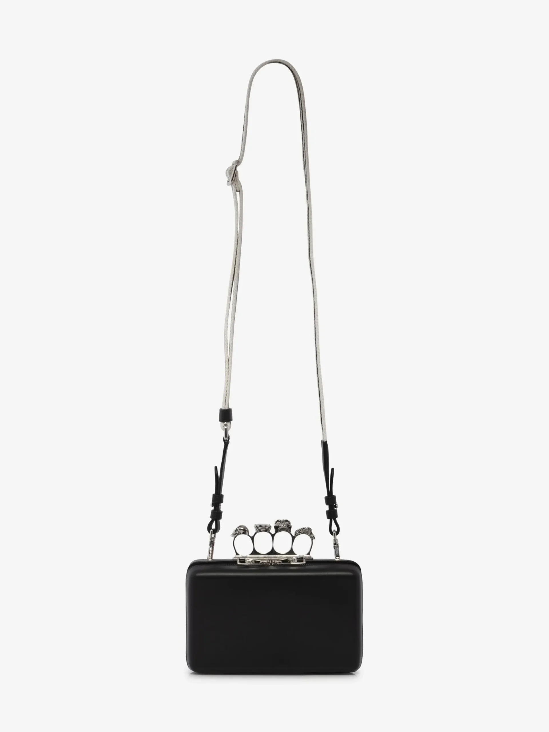 Store Alexander McQueen Men's The Knuckle Twisted Clutch in Black