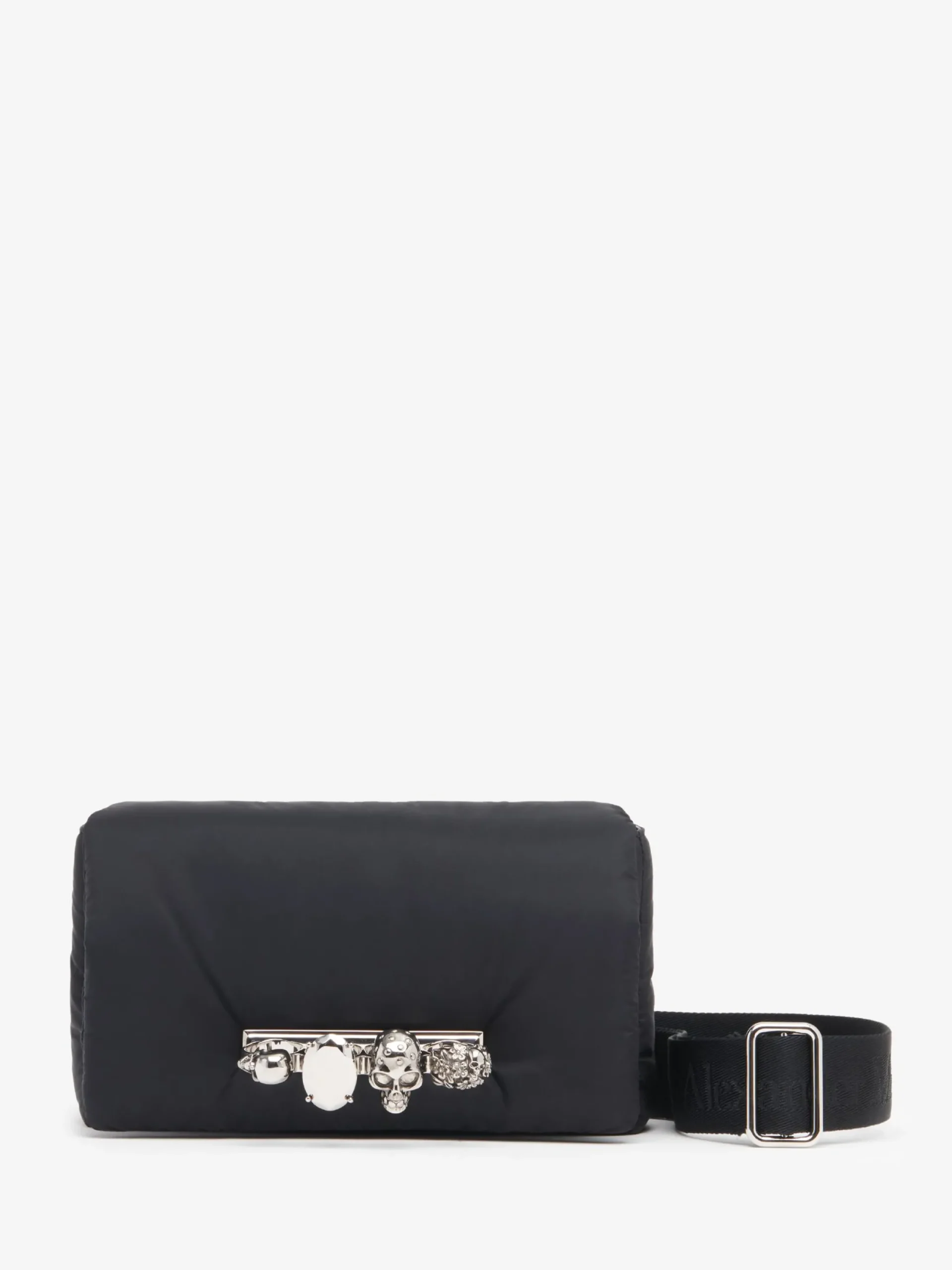 New Alexander McQueen Men's The Puffy Knuckle Bum Bag in Black