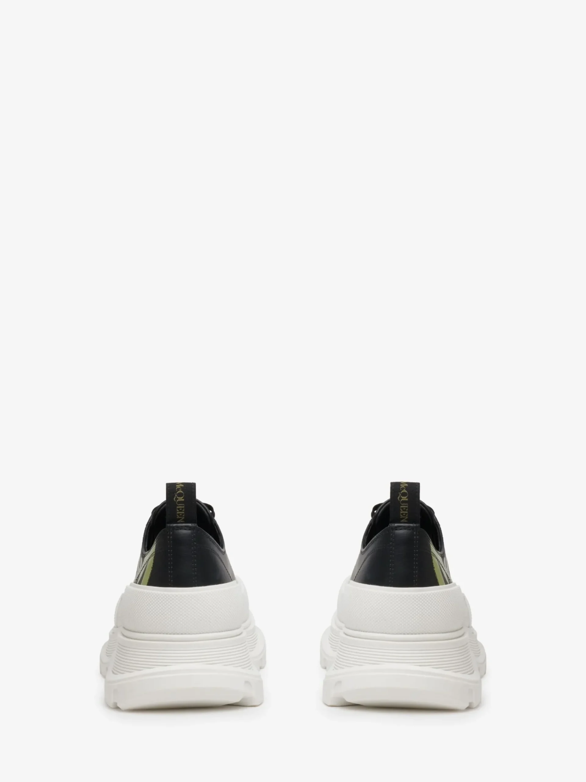 Online Alexander McQueen Men's Tread Slick Lace Up in Black/khaki