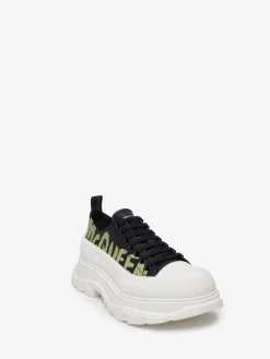 Online Alexander McQueen Men's Tread Slick Lace Up in Black/khaki