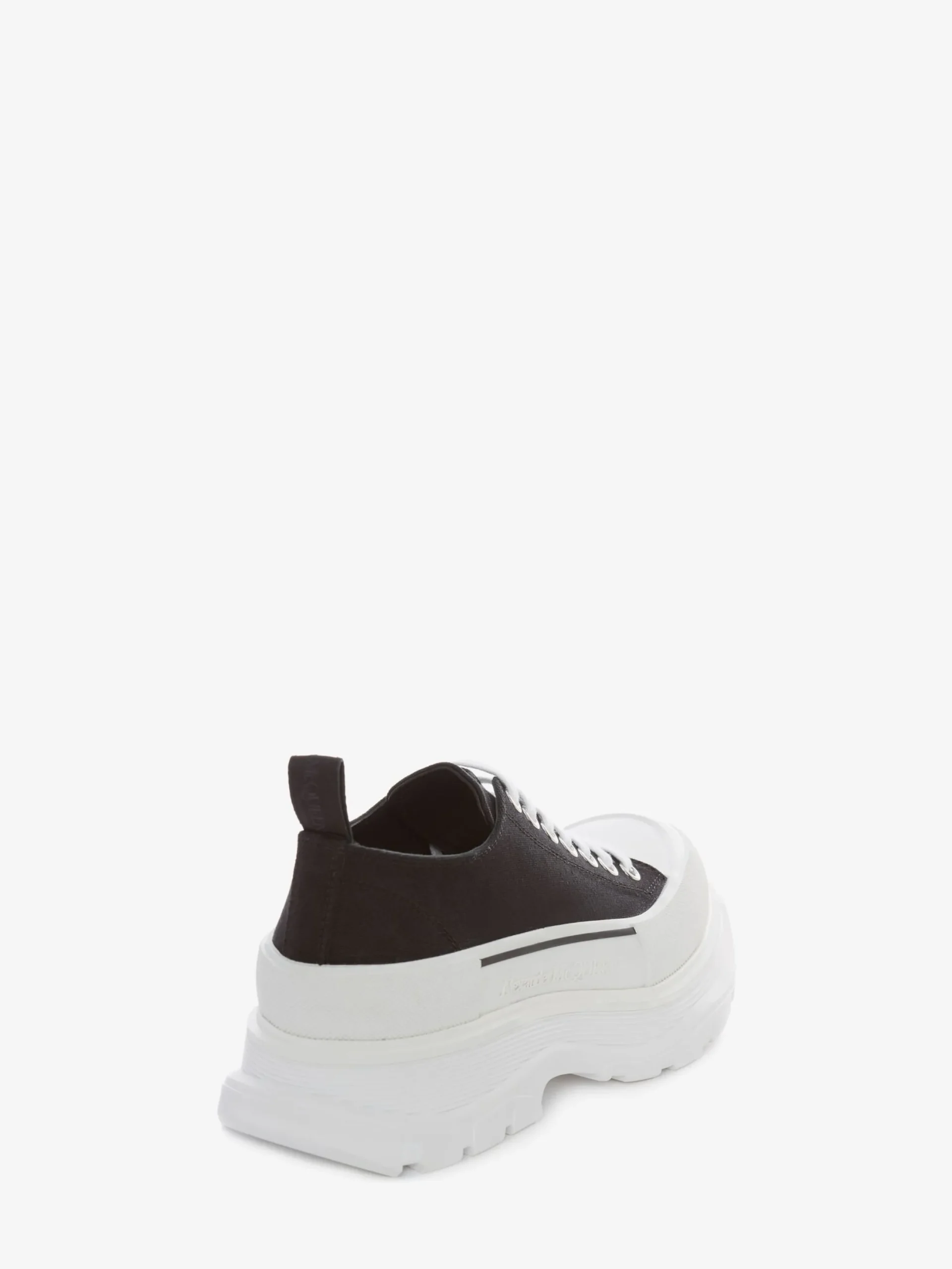Online Alexander McQueen Men's Tread Slick Lace Up in Black/White