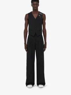 Best Alexander McQueen Men's Twisted Seam Waistcoat in Black