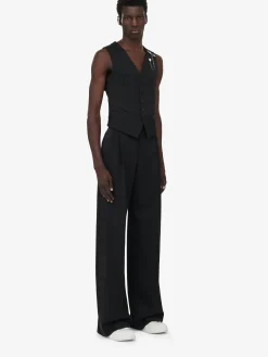 Best Alexander McQueen Men's Twisted Seam Waistcoat in Black
