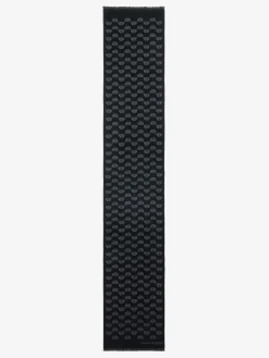 Cheap Alexander McQueen Men's Up-and-down Seal Logo Scarf in Black/Dark Grey