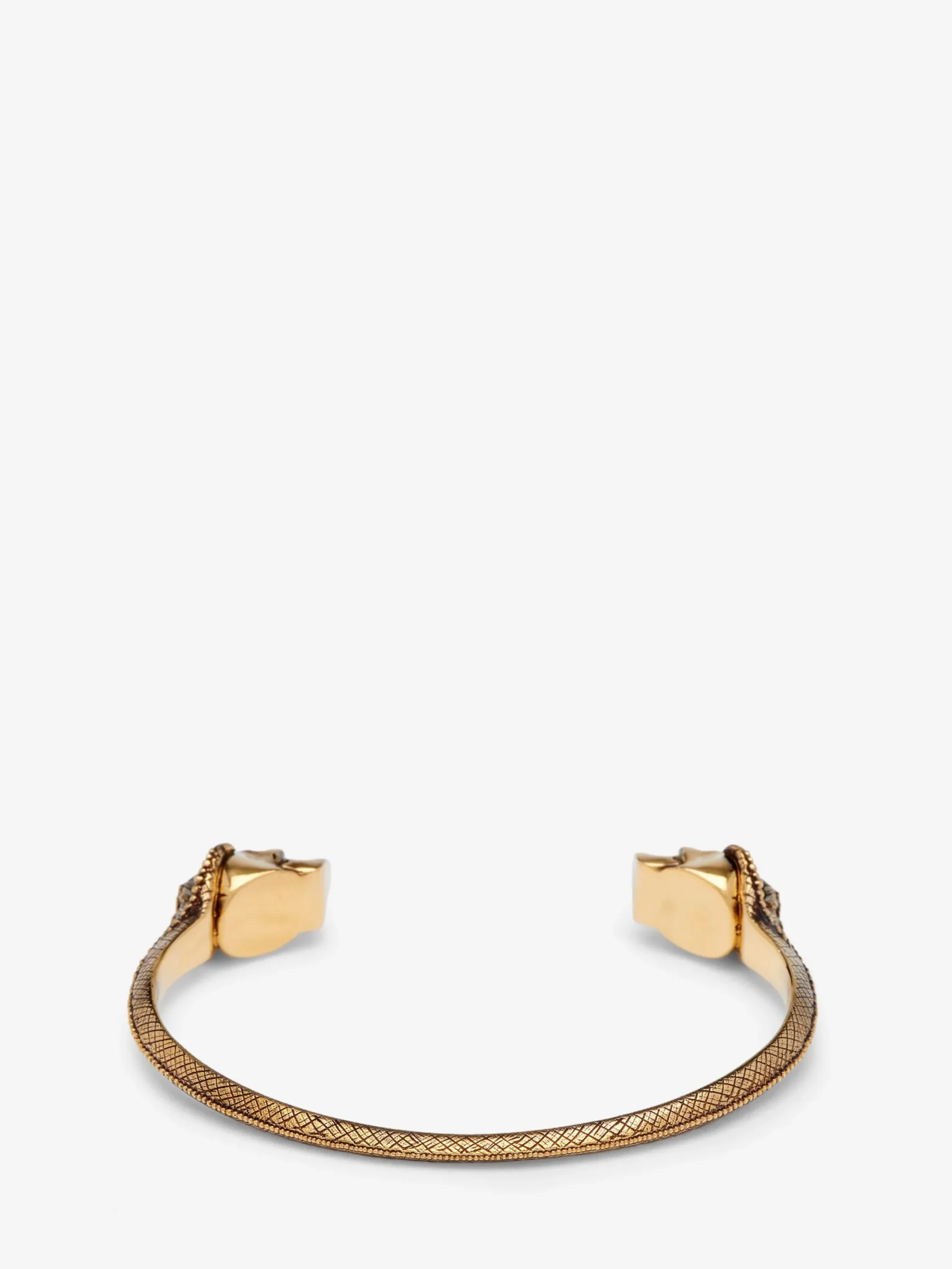 Best Sale Alexander McQueen Men's Victorian Skull Cuff in Antique Gold