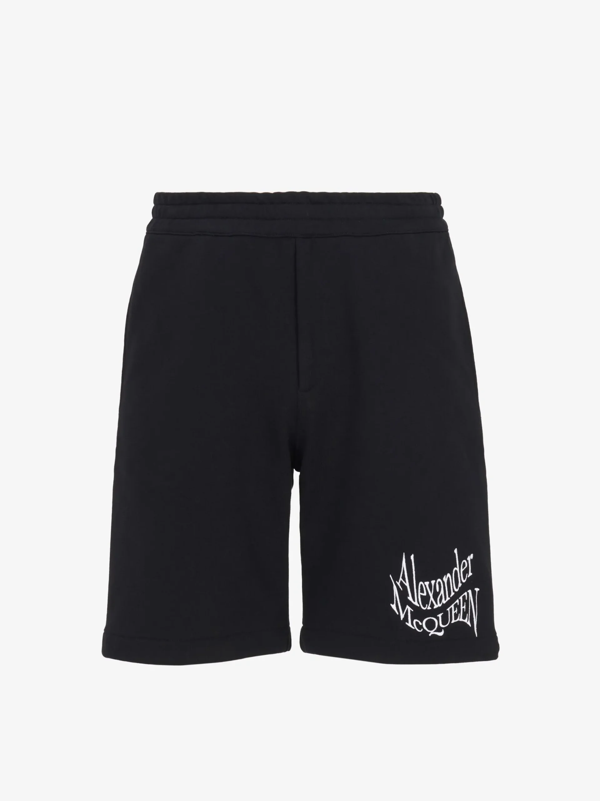 Flash Sale Alexander McQueen Men's Warped Logo Shorts in Black