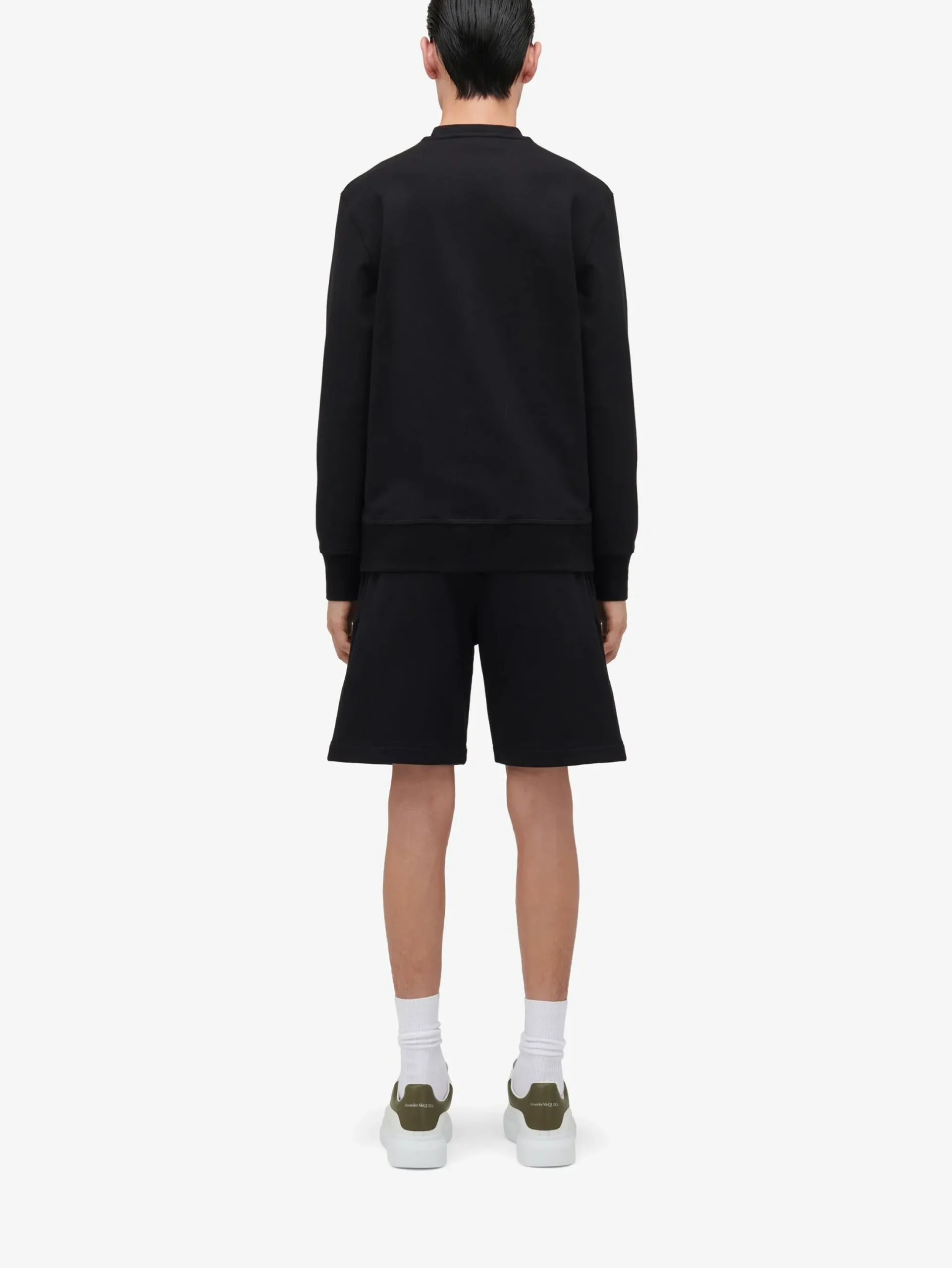 Flash Sale Alexander McQueen Men's Warped Logo Shorts in Black