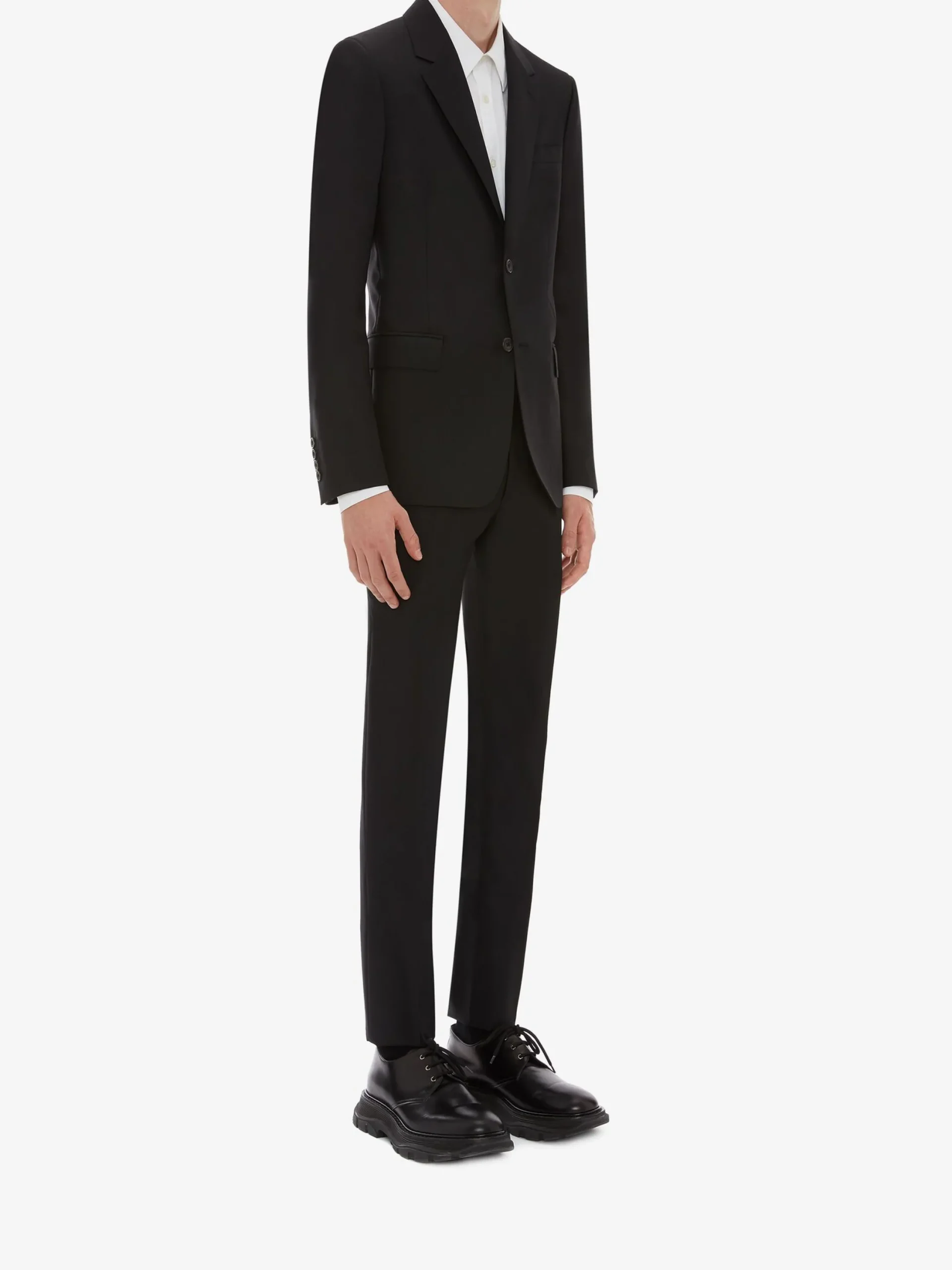 Fashion Alexander McQueen Men's Wool Mohair Jacket in Black