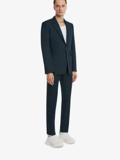 Sale Alexander McQueen Men's Wool Mohair Single-breasted Jacket in Indigo