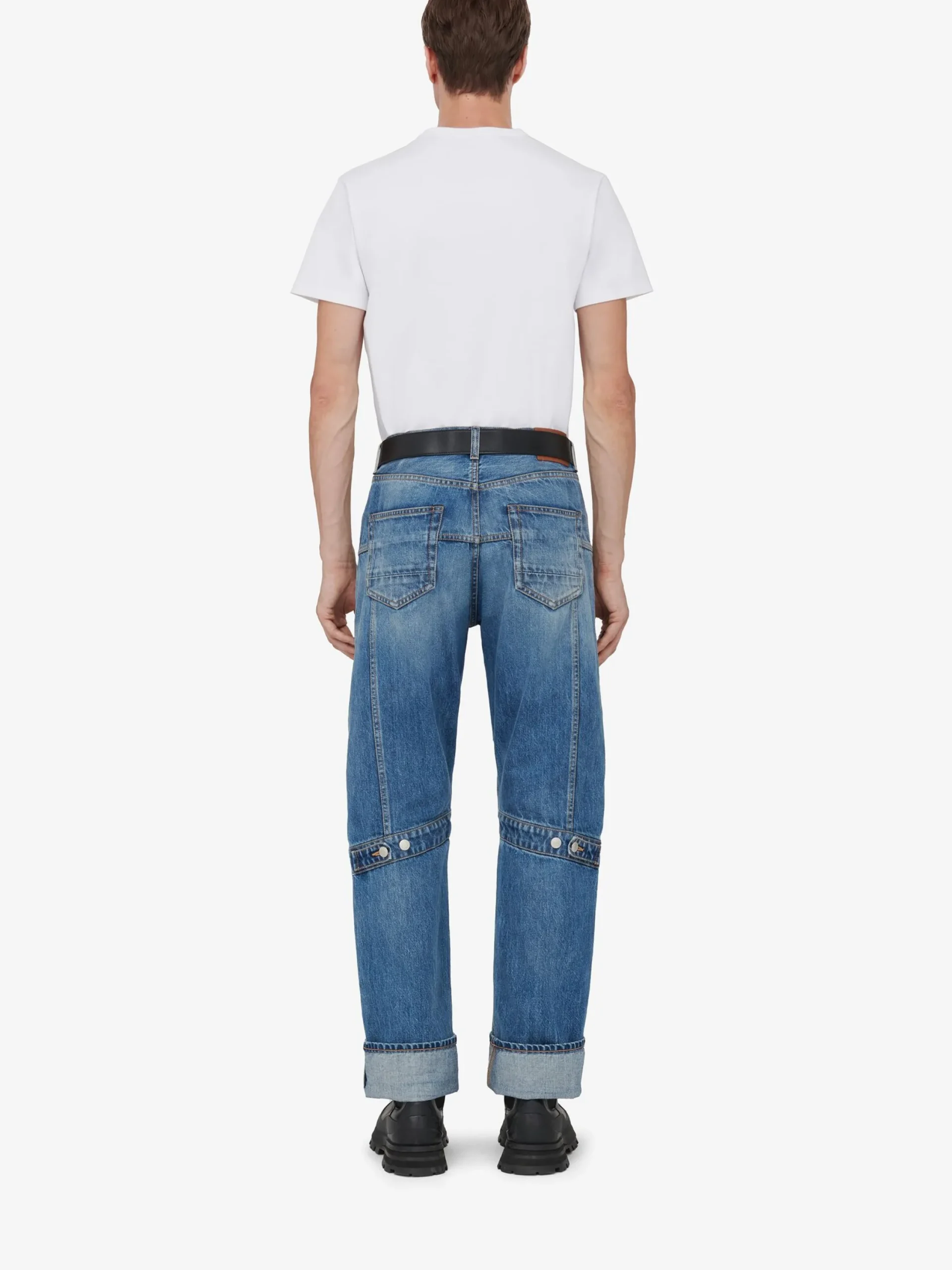 Clearance Alexander McQueen Men's Workwear Jeans in Washed Blue