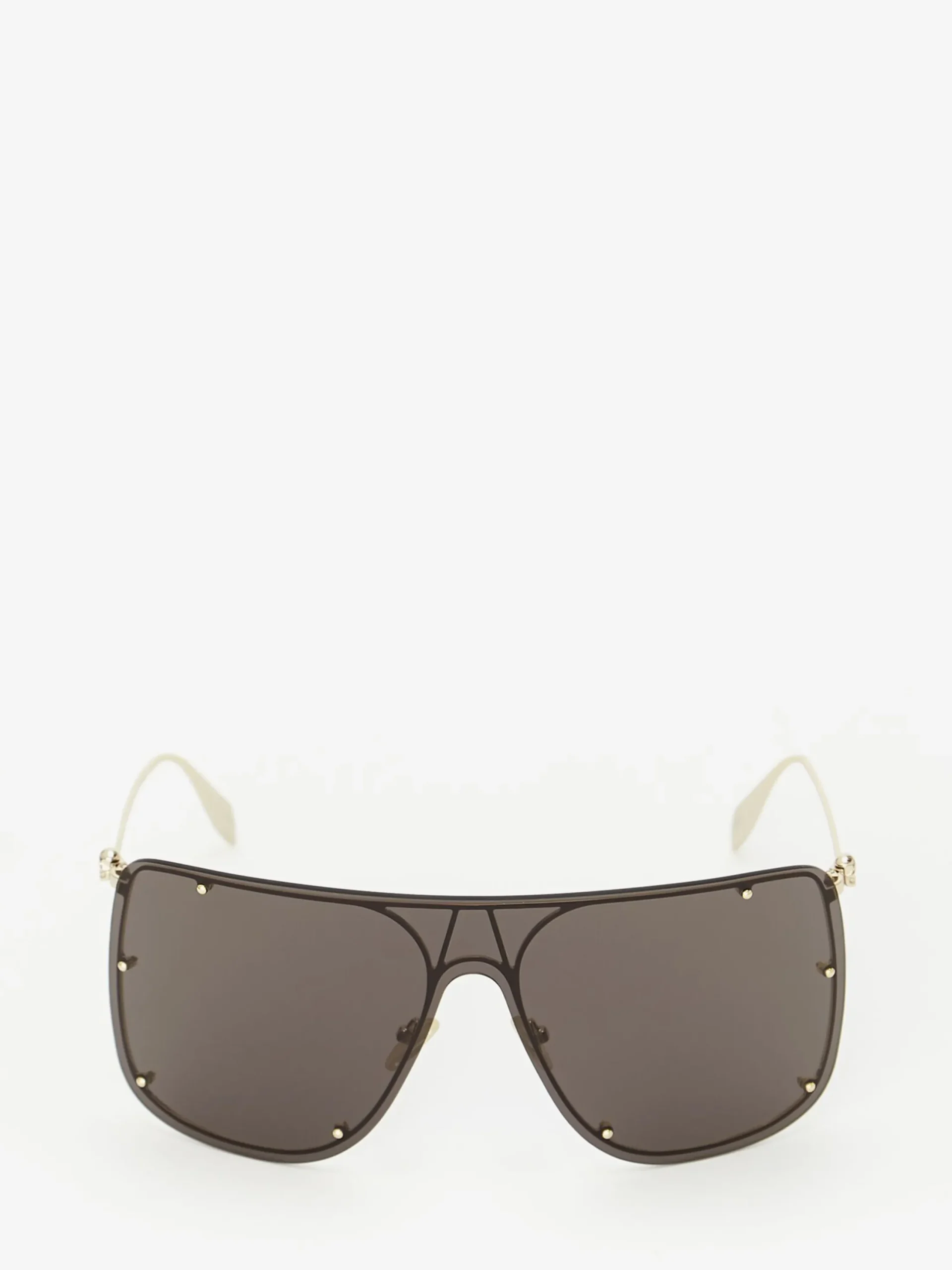 Sale Alexander McQueen Skull Mask Sunglasses in Gold