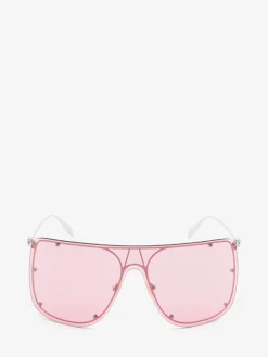 Best Sale Alexander McQueen Skull Mask Sunglasses in Silver