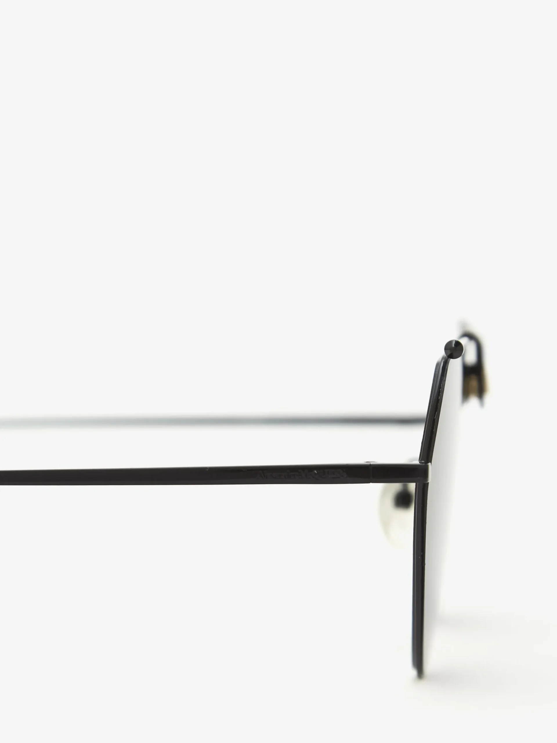 Online Alexander McQueen Top Piercing Sunglasses in Black/Grey