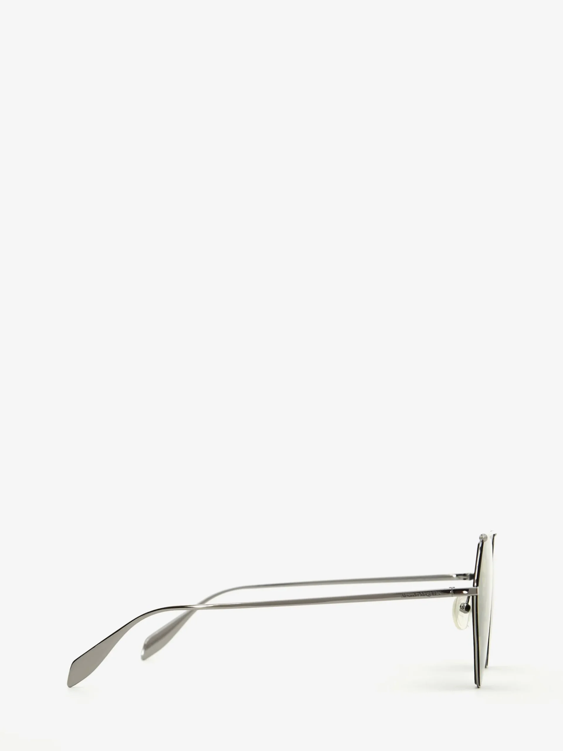 Clearance Alexander McQueen Top Piercing Sunglasses in Ruthenium