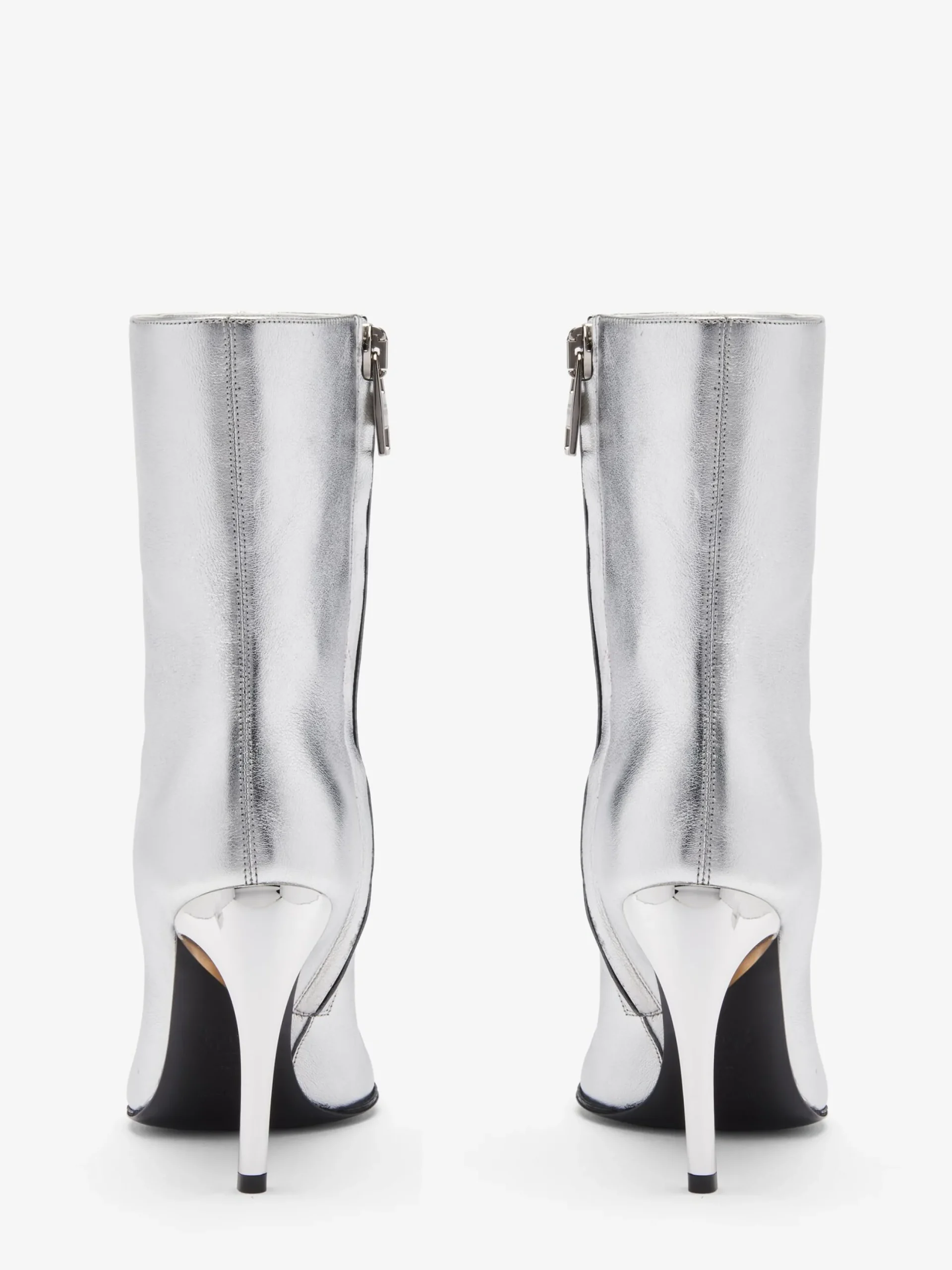 Hot Alexander McQueen Women's Armadillo Ankle Boot in Silver/Gold