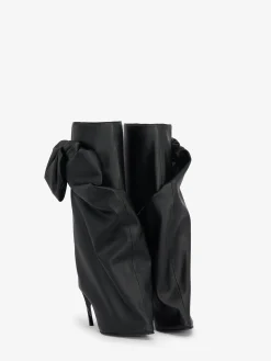 Discount Alexander McQueen Women's Armadillo Bow Boot in Black