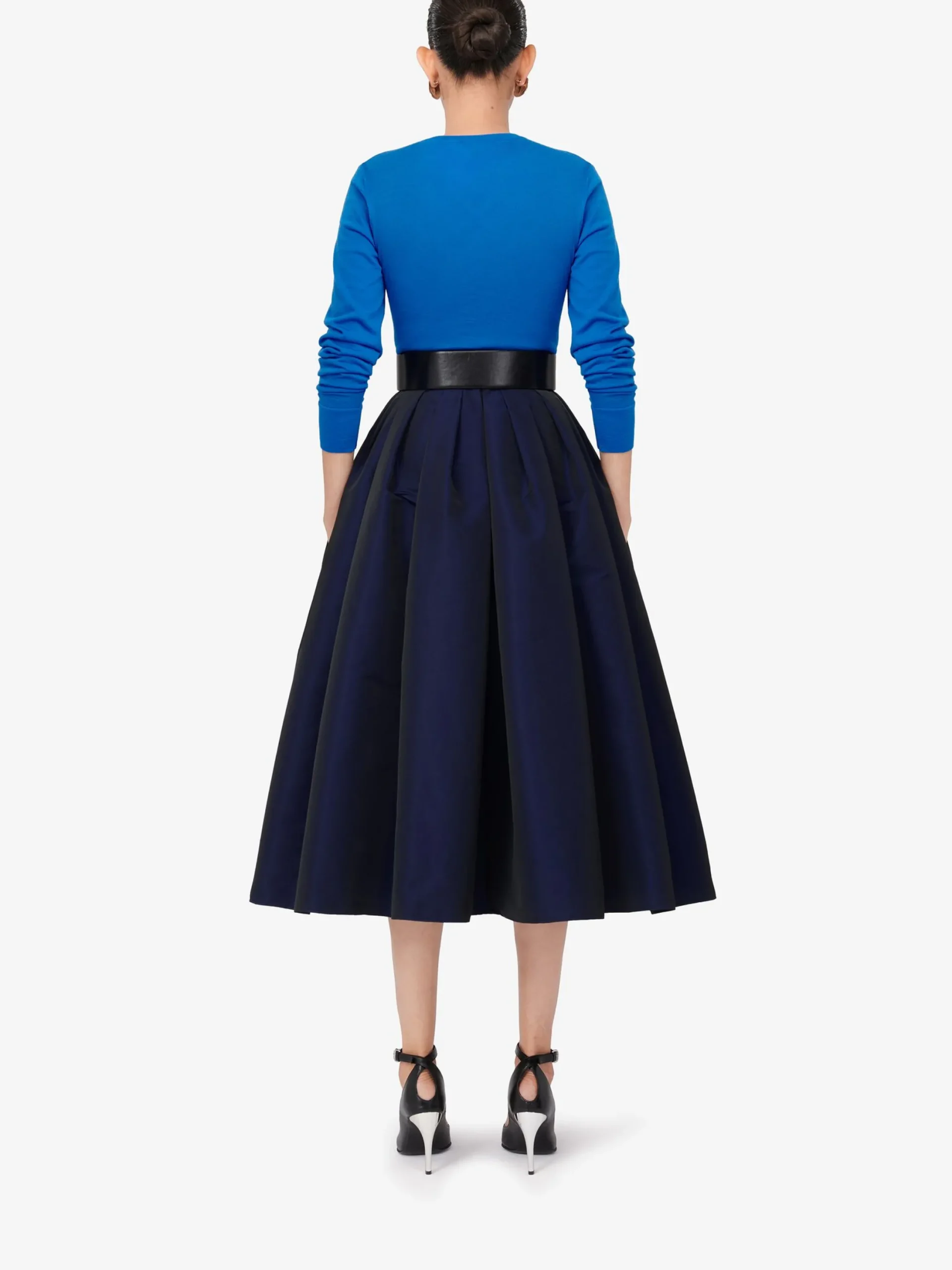 Online Alexander McQueen Women's Asymmetric Knot Jumper in Lapis Blue
