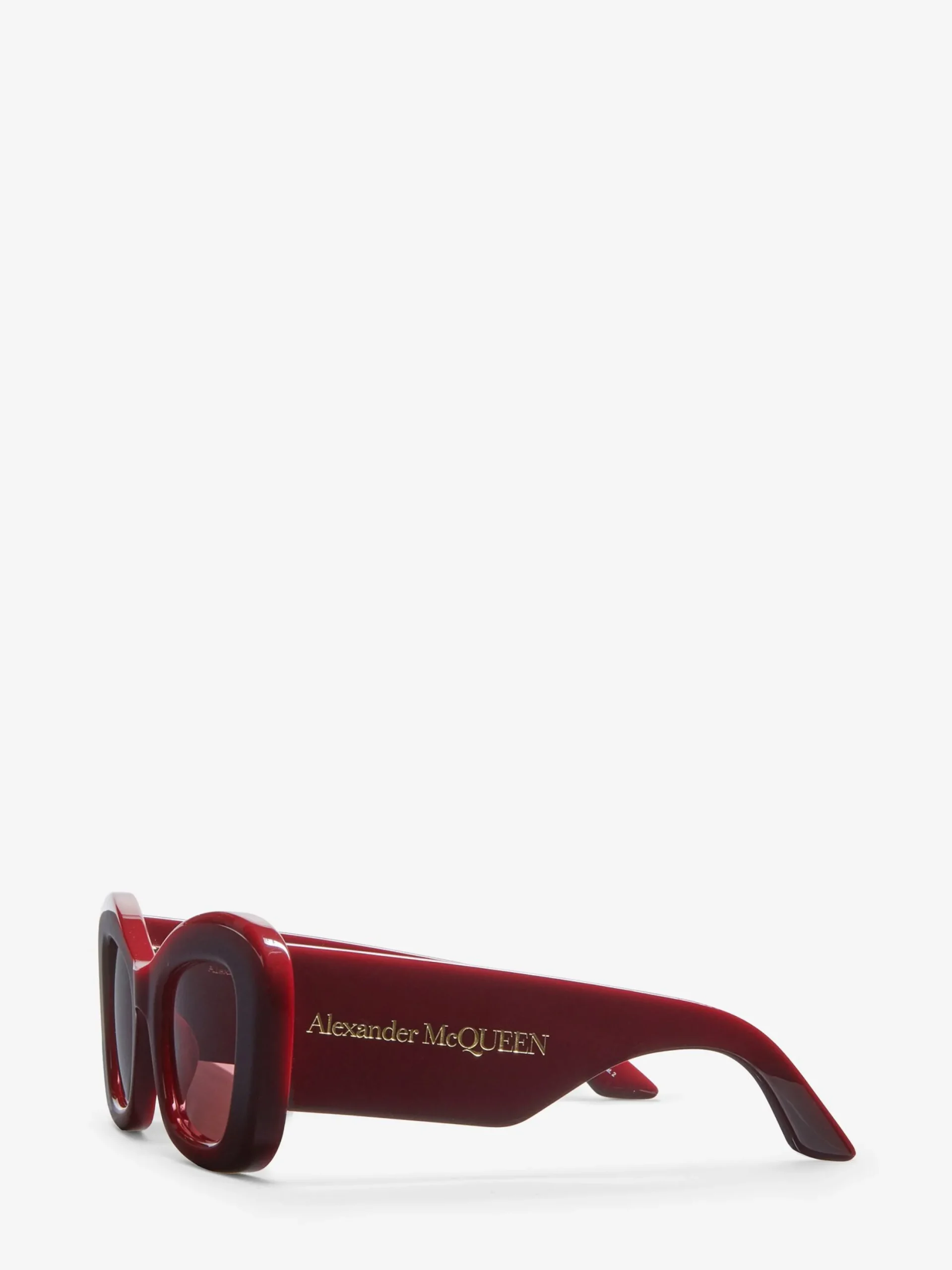 Hot Alexander McQueen Women's Bold Cat-eye Sunglasses in Burgundy