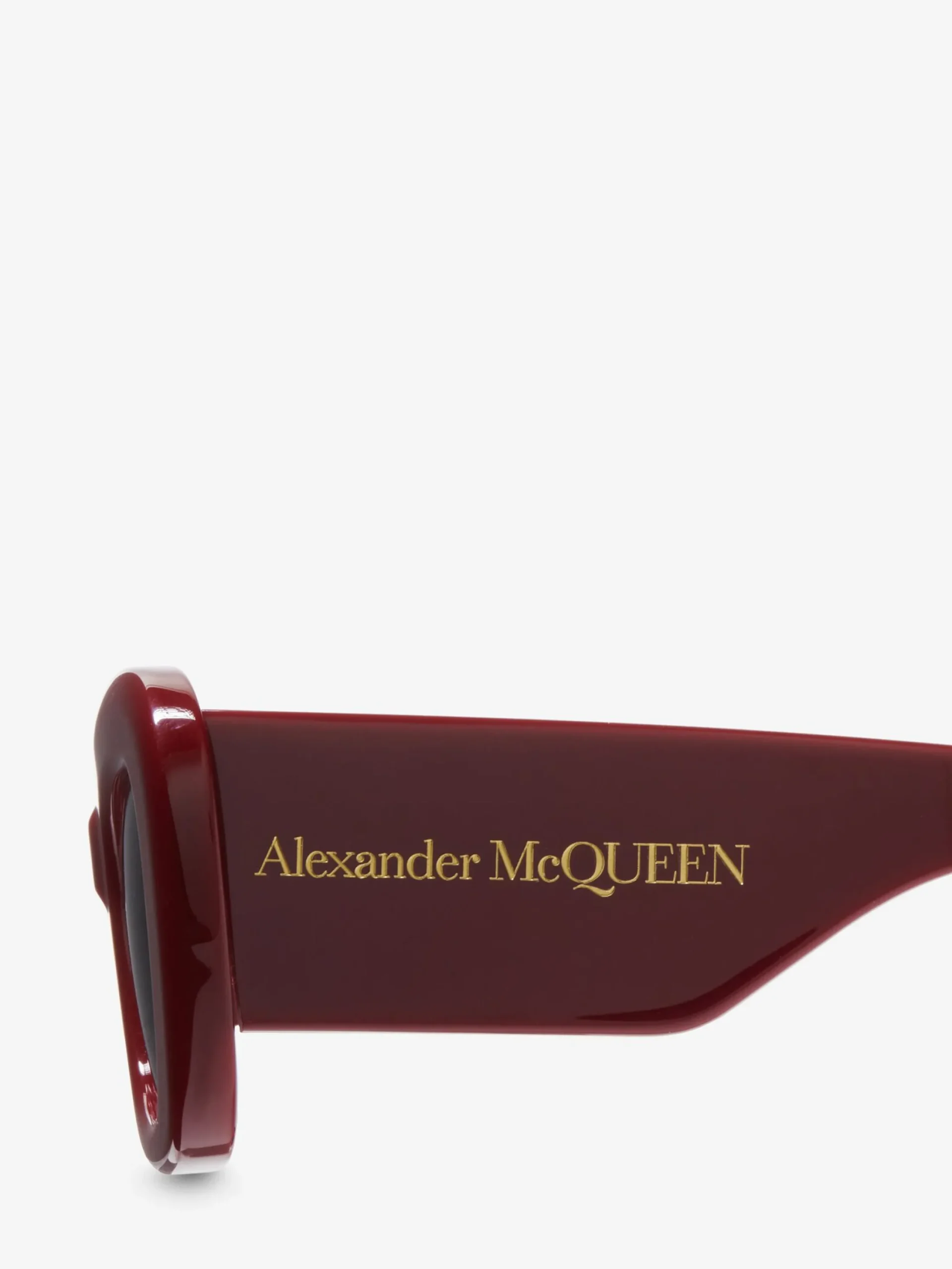 Hot Alexander McQueen Women's Bold Cat-eye Sunglasses in Burgundy