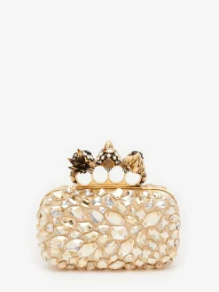 Best Sale Alexander McQueen Women's Bosch Knuckle Clutch in Gold