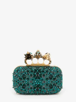 Flash Sale Alexander McQueen Women's Bosch Knuckle Clutch in Emerald