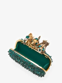 Flash Sale Alexander McQueen Women's Bosch Knuckle Clutch in Emerald
