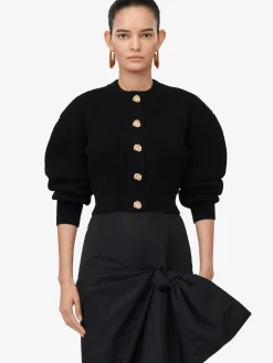 Outlet Alexander McQueen Women's Bow Detail Slim Skirt in Black