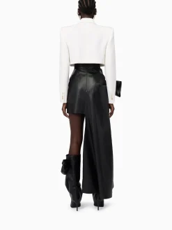 Sale Alexander McQueen Women's Boxy Cropped Jacket in Soft White