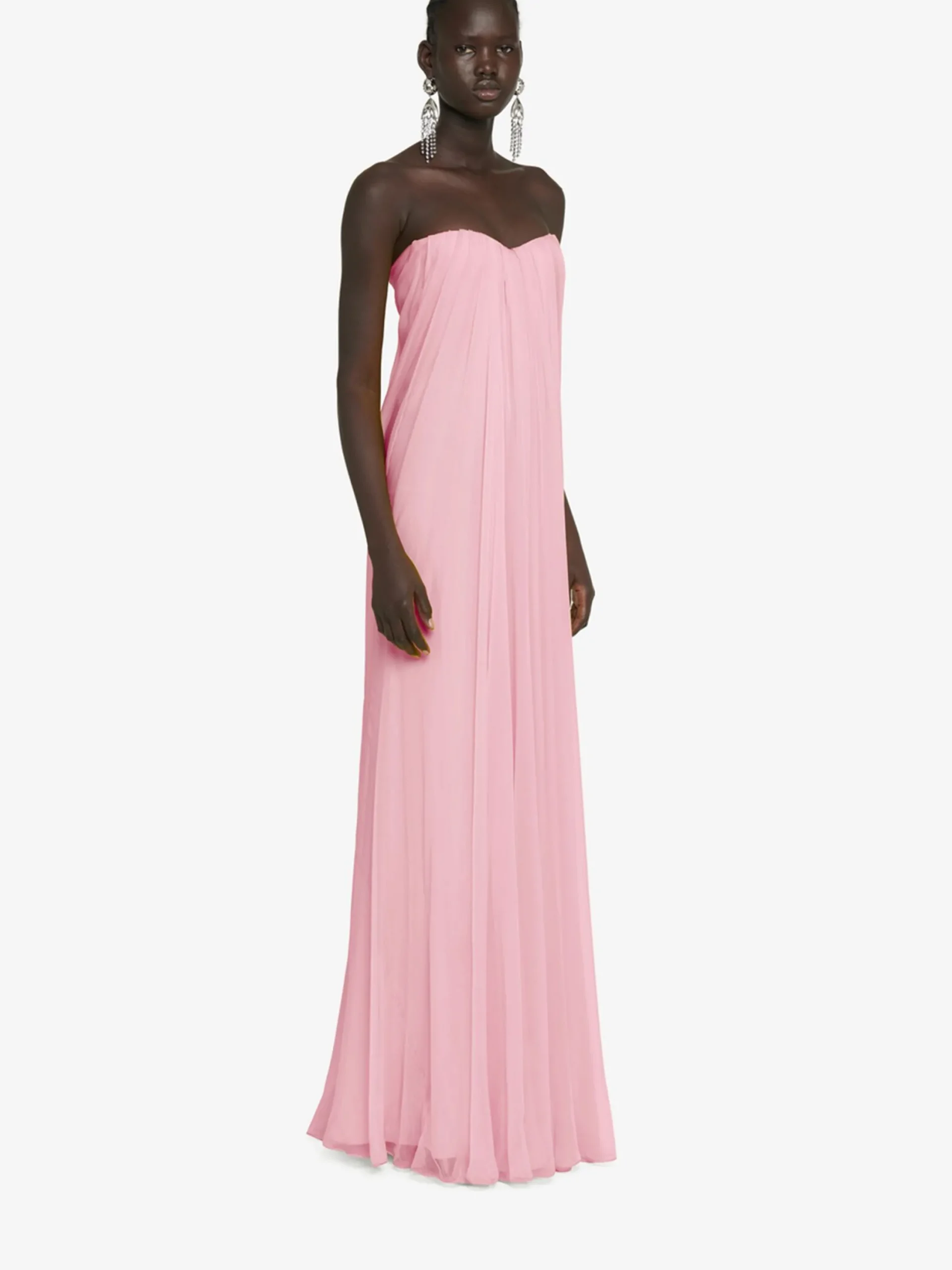 Best Alexander McQueen Women's Bustier Evening Dress in Pale Pink