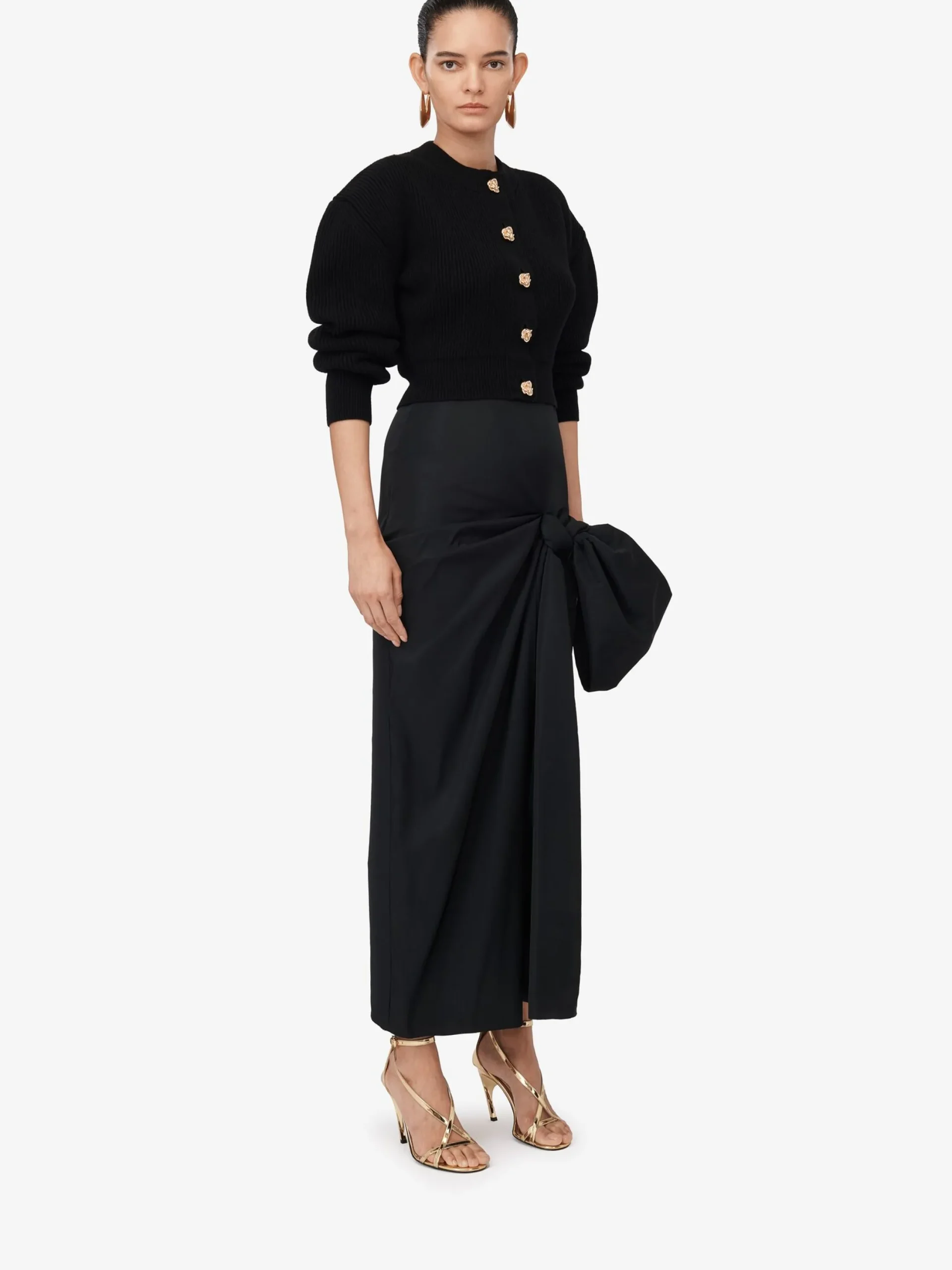 Hot Alexander McQueen Women's Cocoon Sleeve Cardigan in Black