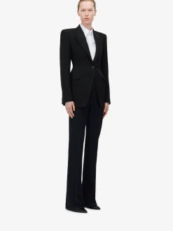 Best Alexander McQueen Women's Corset Detail Jacket in Black