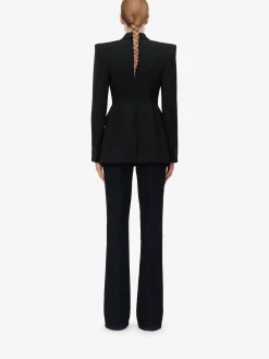 Best Alexander McQueen Women's Corset Detail Jacket in Black