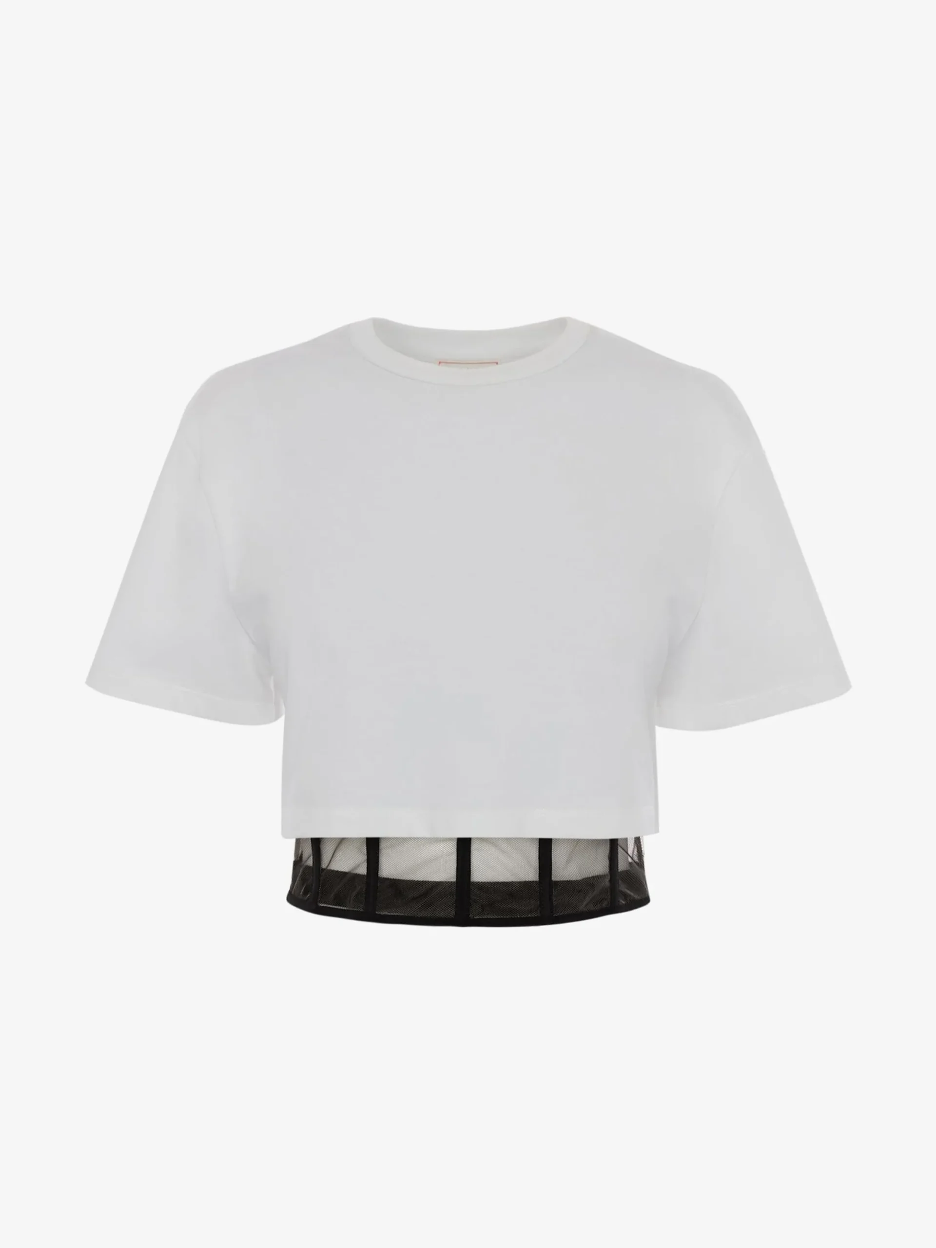 Outlet Alexander McQueen Women's Corset T-shirt in White/Black