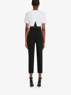 Outlet Alexander McQueen Women's Corset T-shirt in White/Black