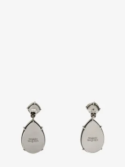 Discount Alexander McQueen Women's Cosmic Earrings in Antique Silver