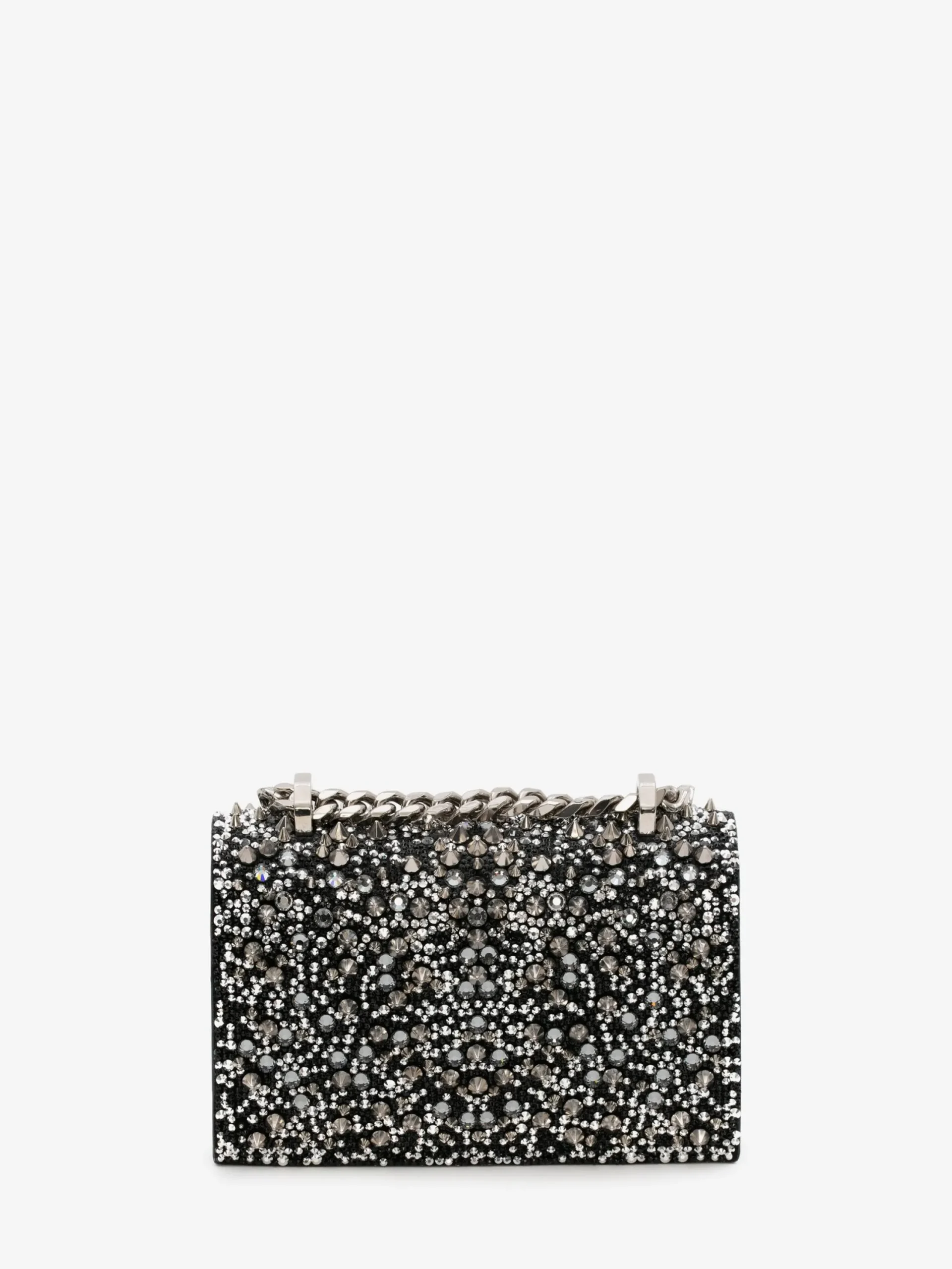 Online Alexander McQueen Women's Crystal-embellished Mini Jewelled Satchel in Black