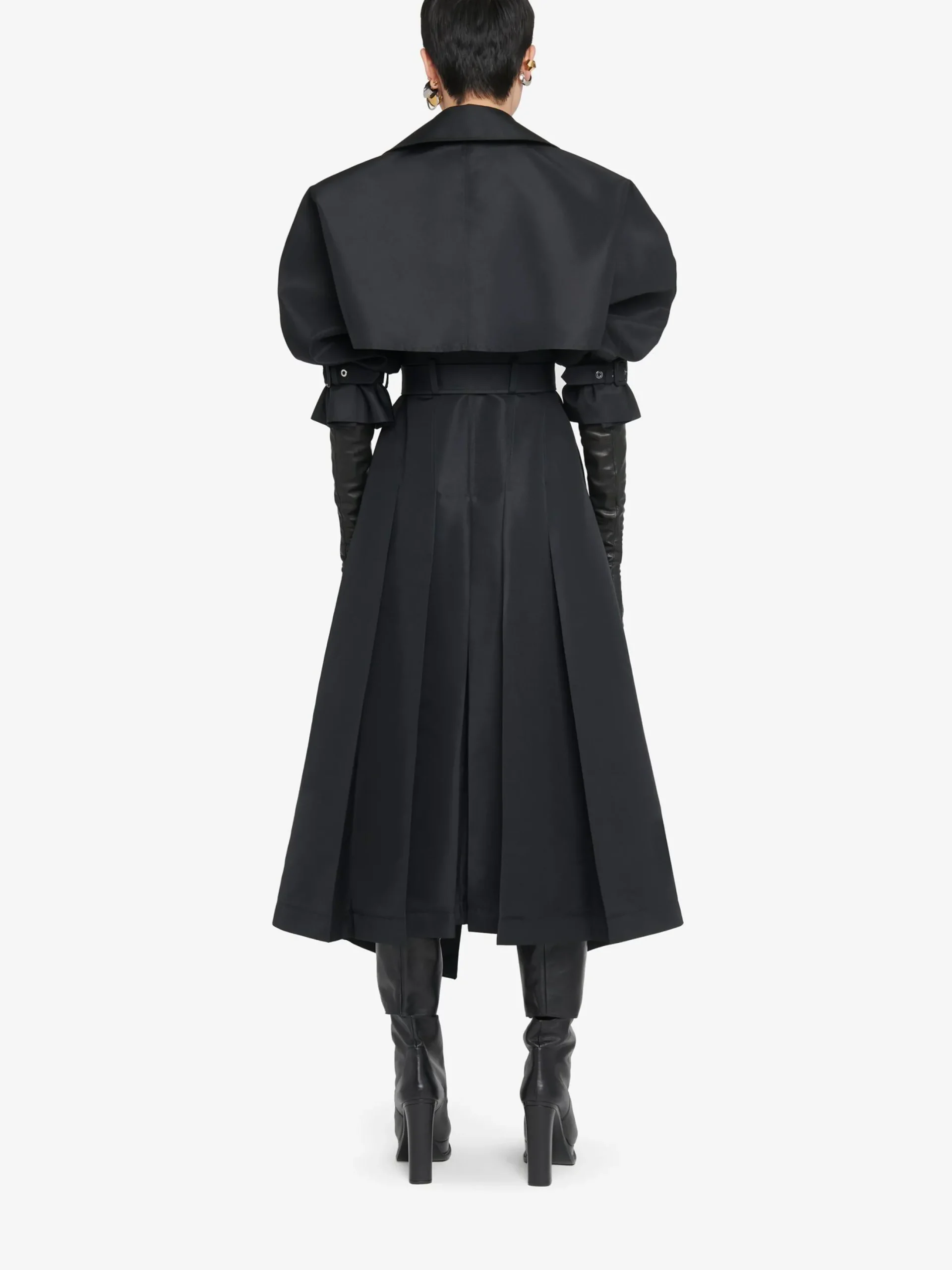 Shop Alexander McQueen Women's Cutaway Trench Coat in Black