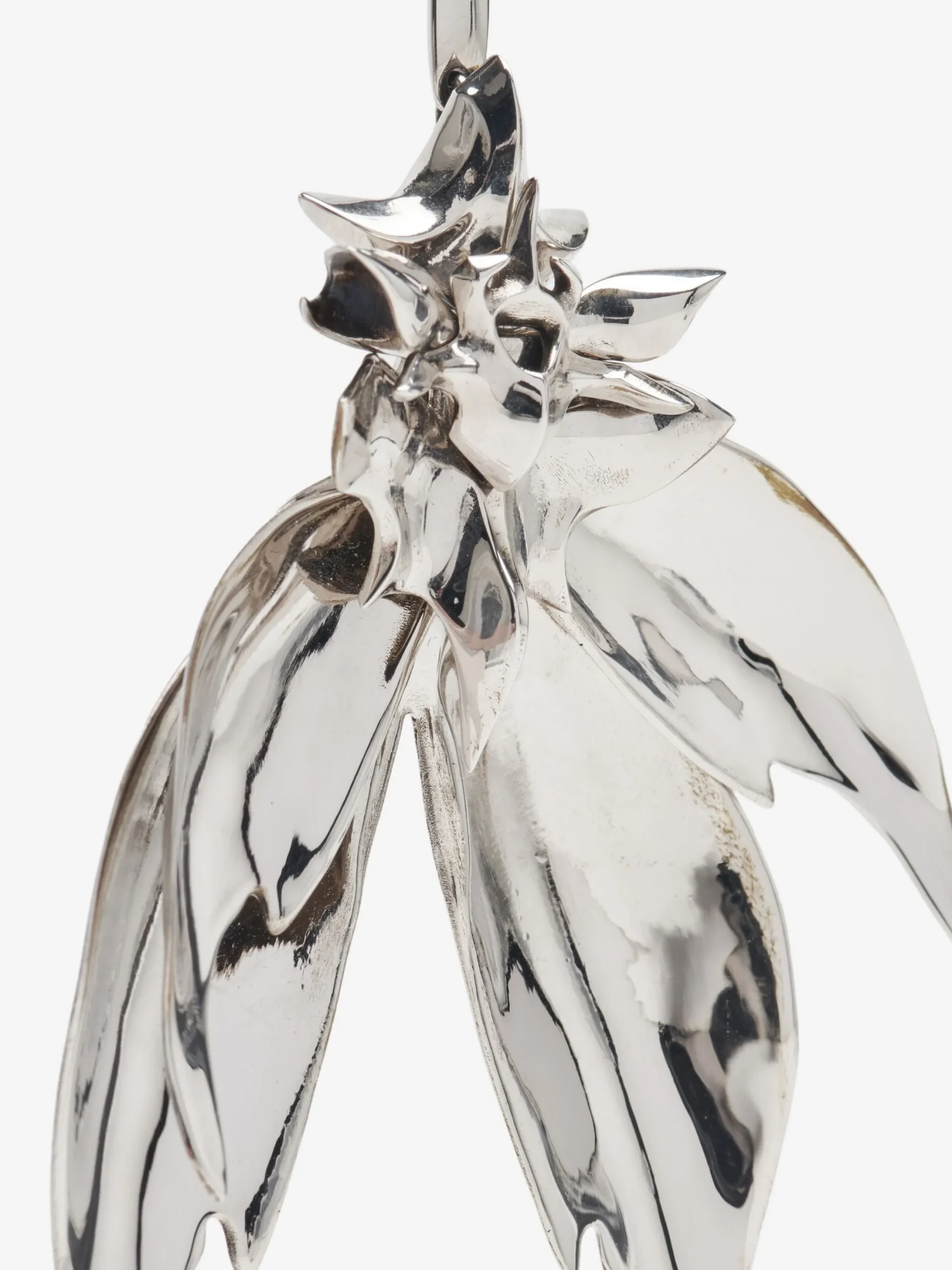 Best Alexander McQueen Women's Dissected Orchid Stick Earring in Antique Silver