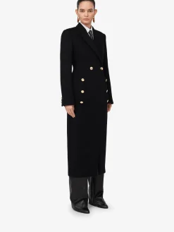 Flash Sale Alexander McQueen Women's Double-breasted Military Coat in Black