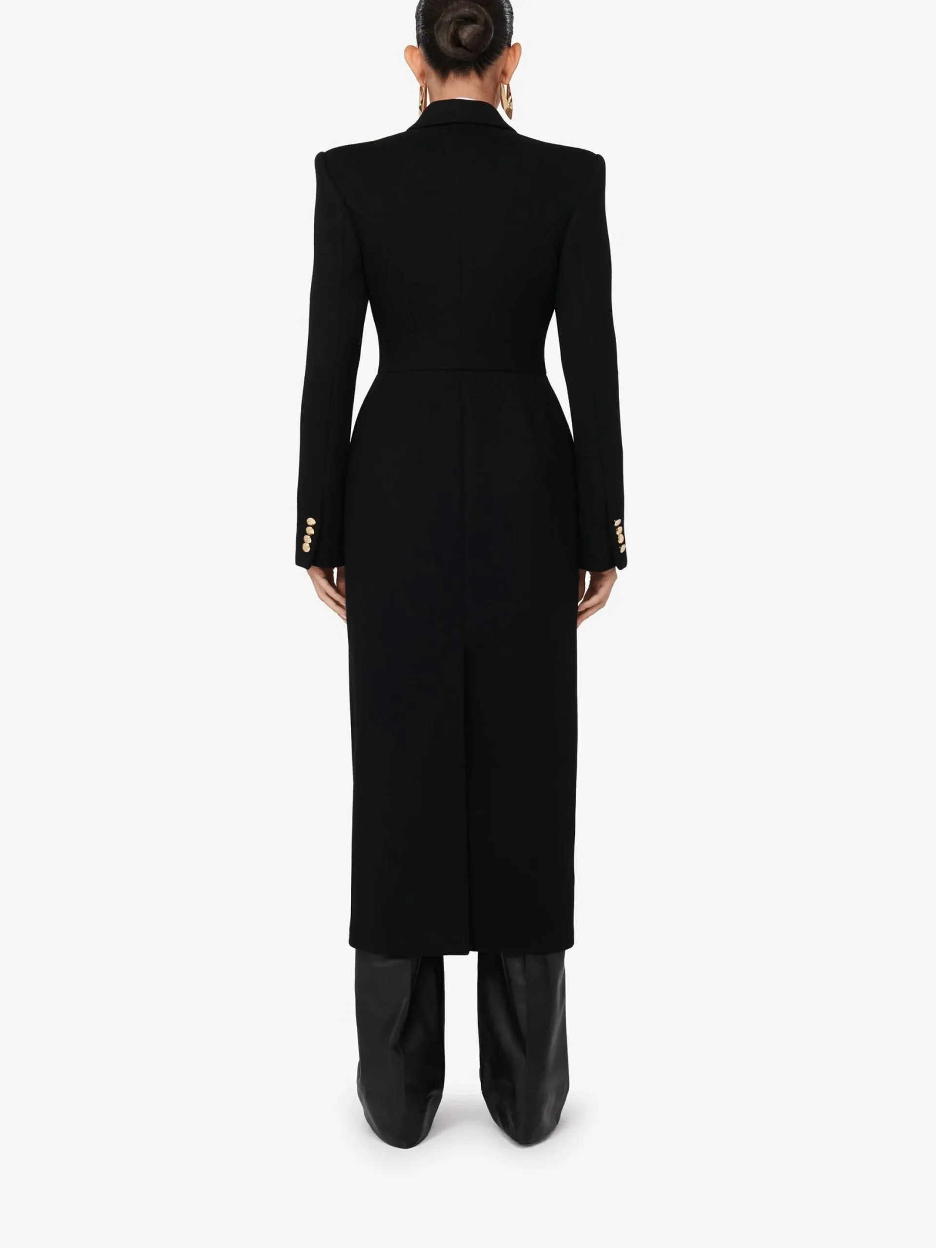 Flash Sale Alexander McQueen Women's Double-breasted Military Coat in Black