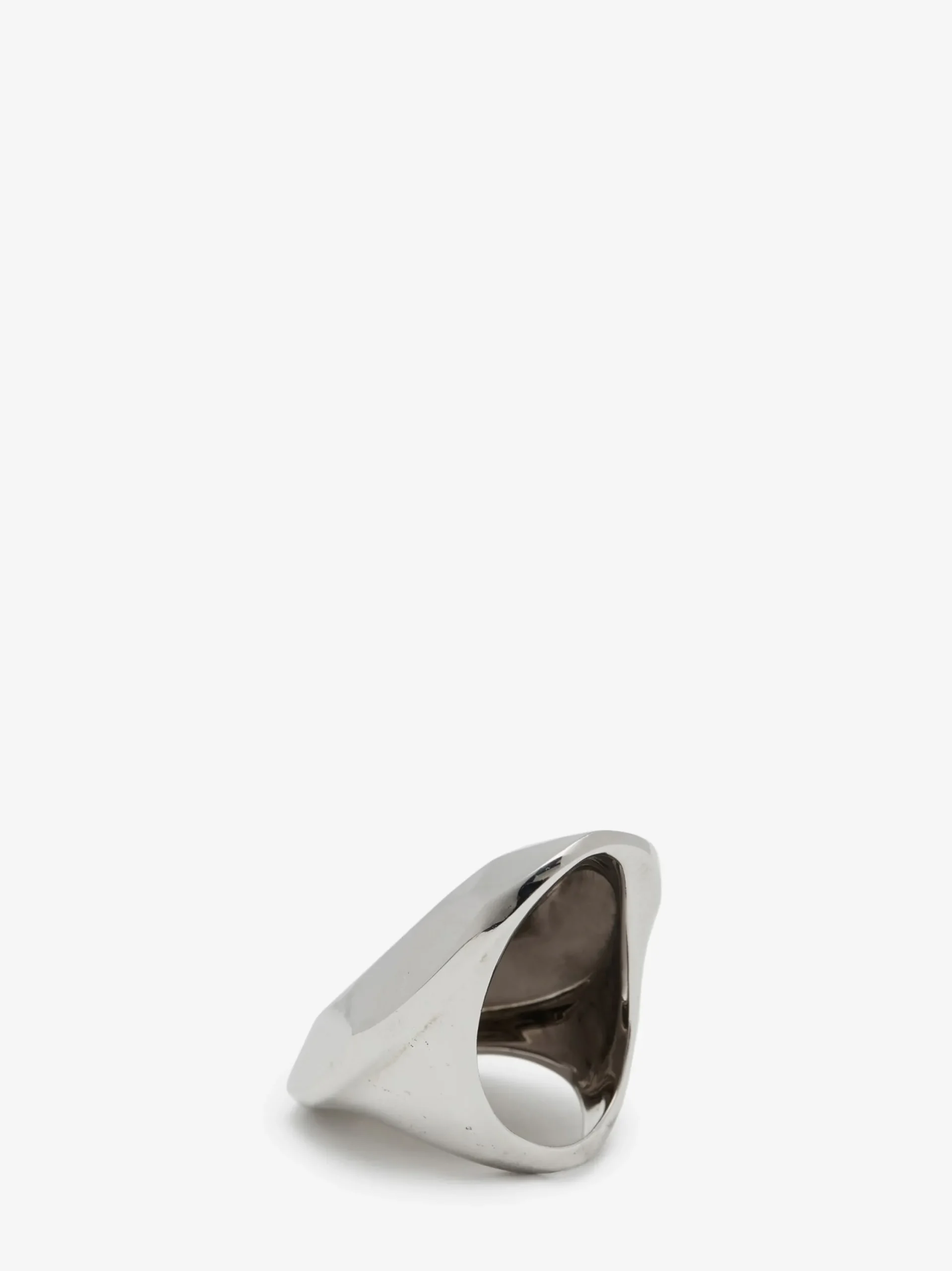 New Alexander McQueen Women's Elongated Faceted Ring in Antique Silver