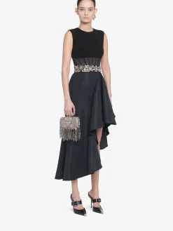 Clearance Alexander McQueen Women's Exploded Victorian Jewel Knuckle Clutch in Silver