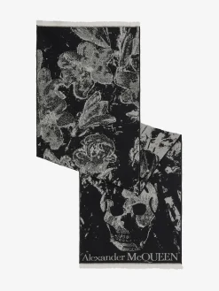 Hot Alexander McQueen Women's Flower Bloom Scarf in Black/Ivory