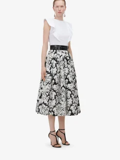 Store Alexander McQueen Women's Frill Detail Sleeveless Top in Optic White