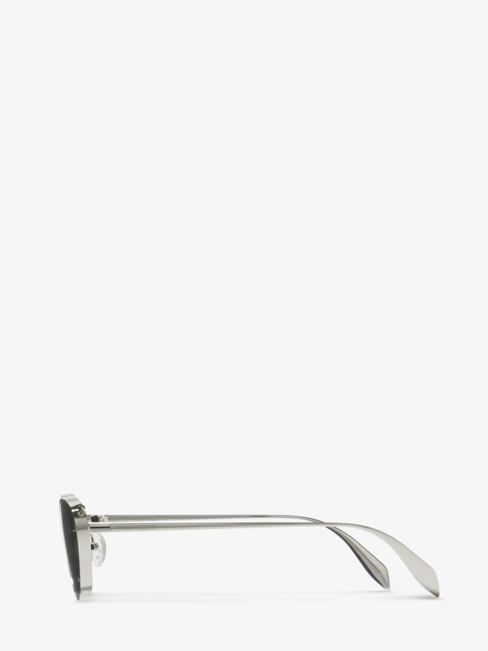 Best Alexander McQueen Women's Front Piercing Cat-eye Sunglasses in Silver
