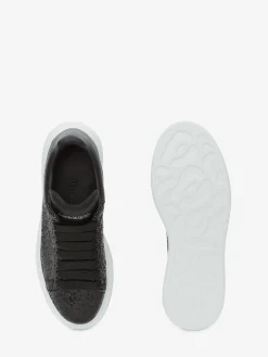 Hot Alexander McQueen Women's Glitter Oversized Sneaker in Black