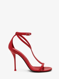 Shop Alexander McQueen Women's Harness Sandal in Lust Red